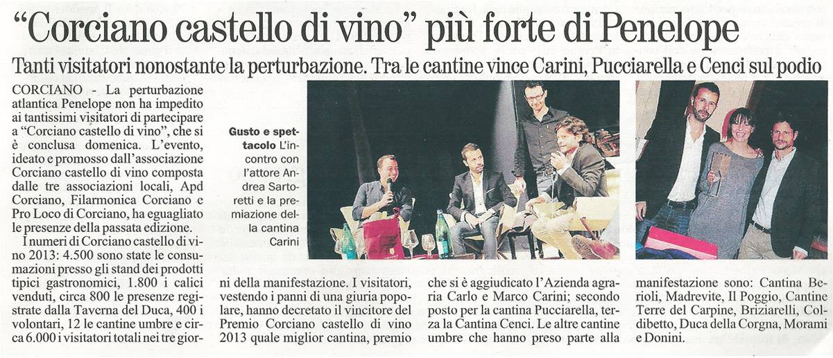Giornale dell'Umbria 8 ottobre 2013